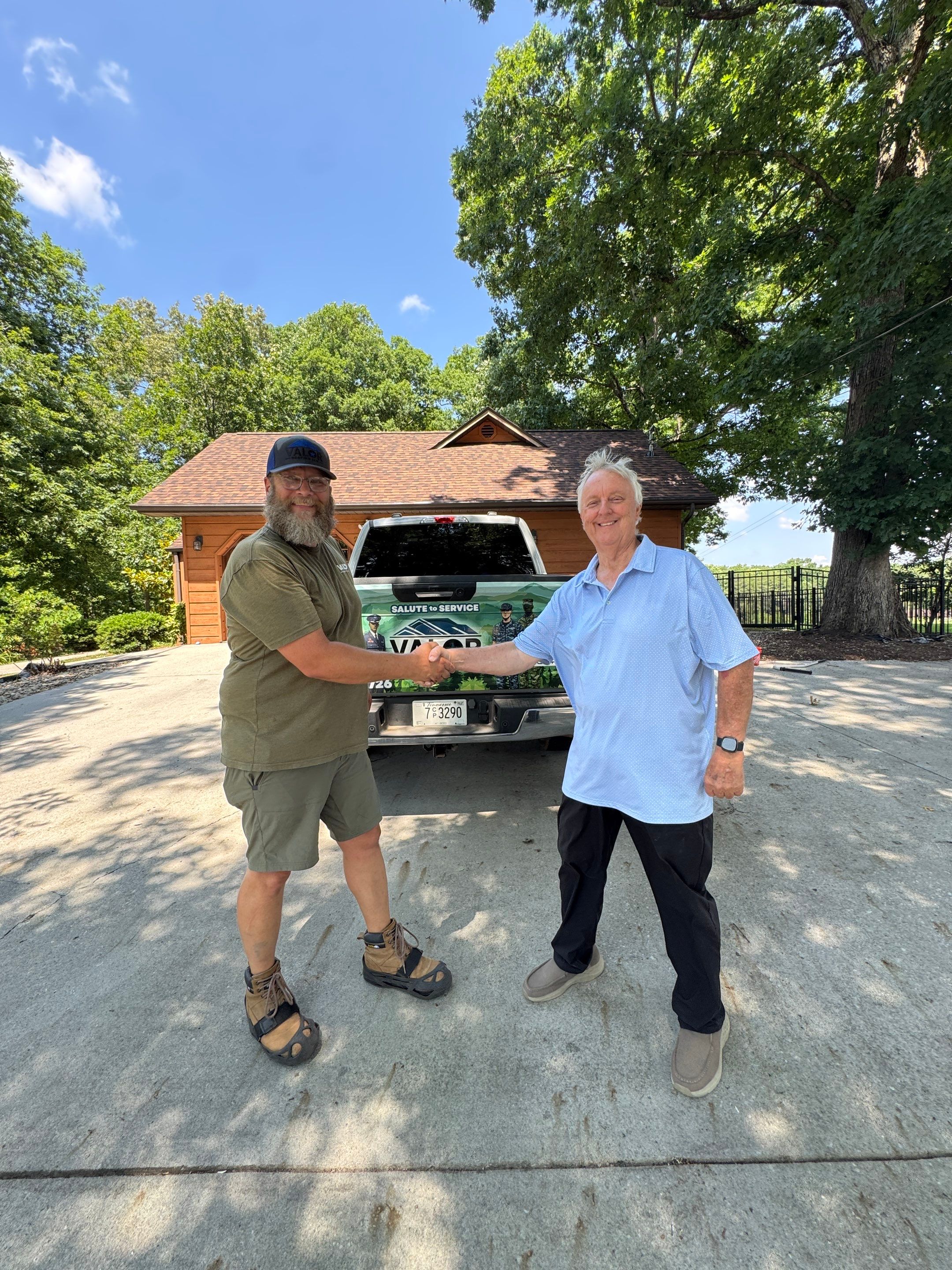 Valor Roofing hail damage inspection in Knoxville, TN
