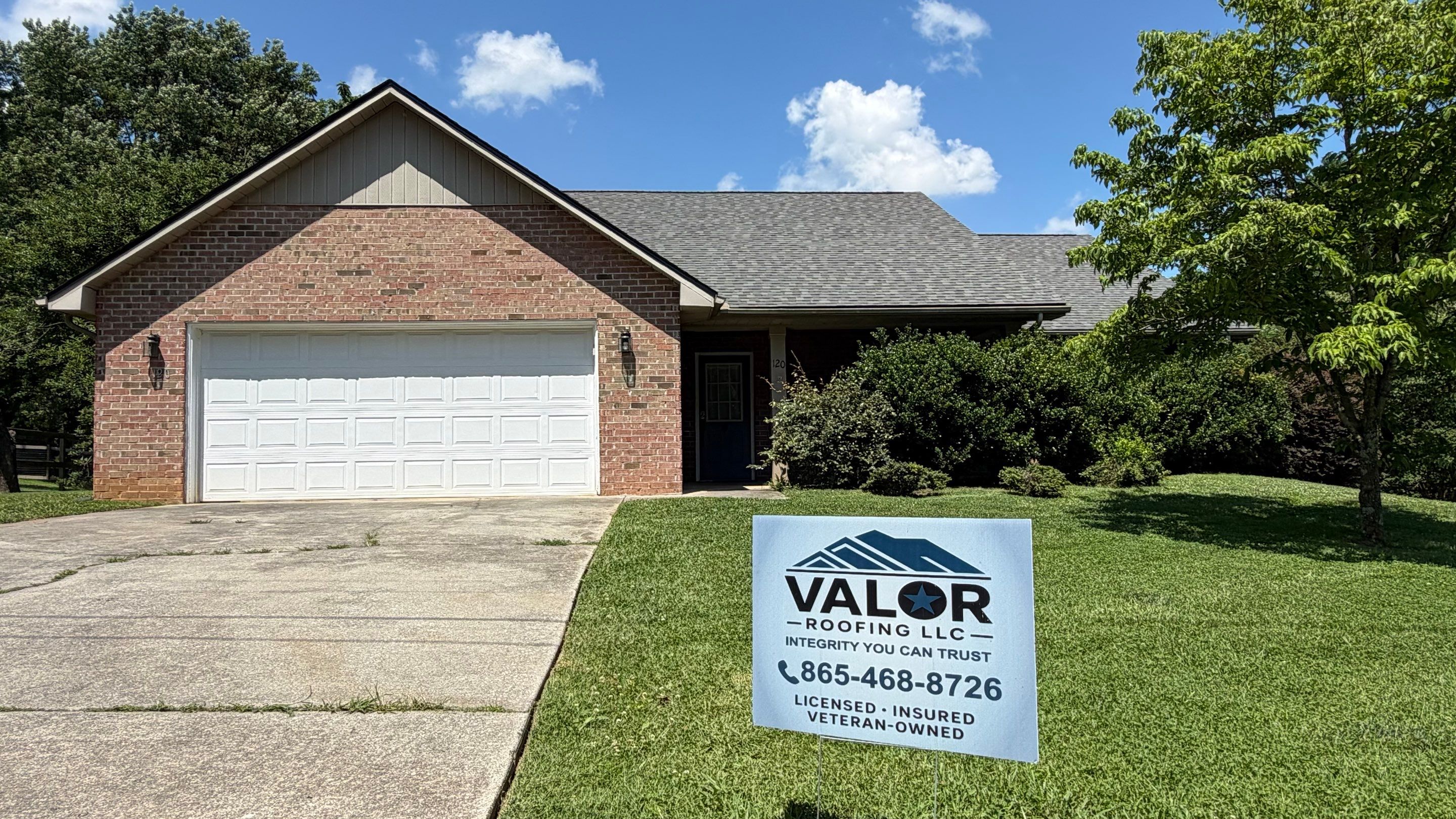 Valor Roofing project in Knoxville, TN