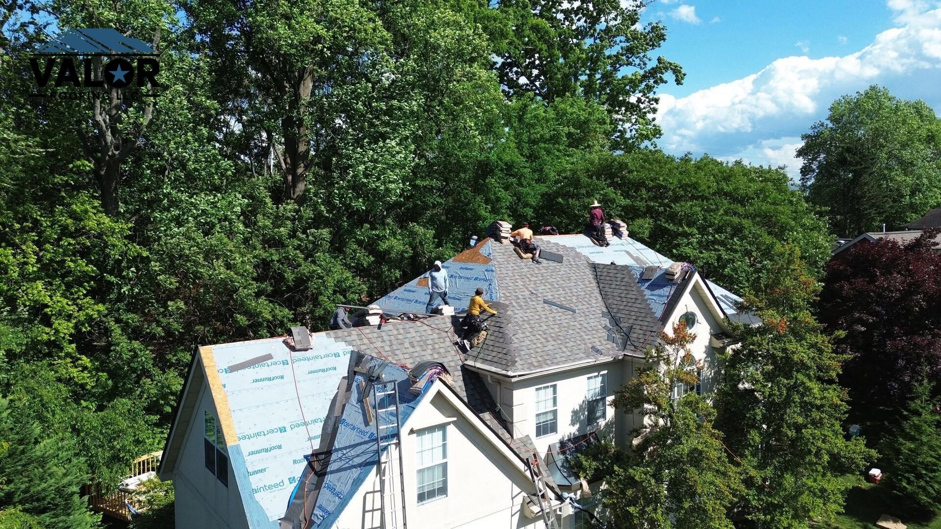 Full tear-off and re-roof by Valor Roofing in Knoxville, TN